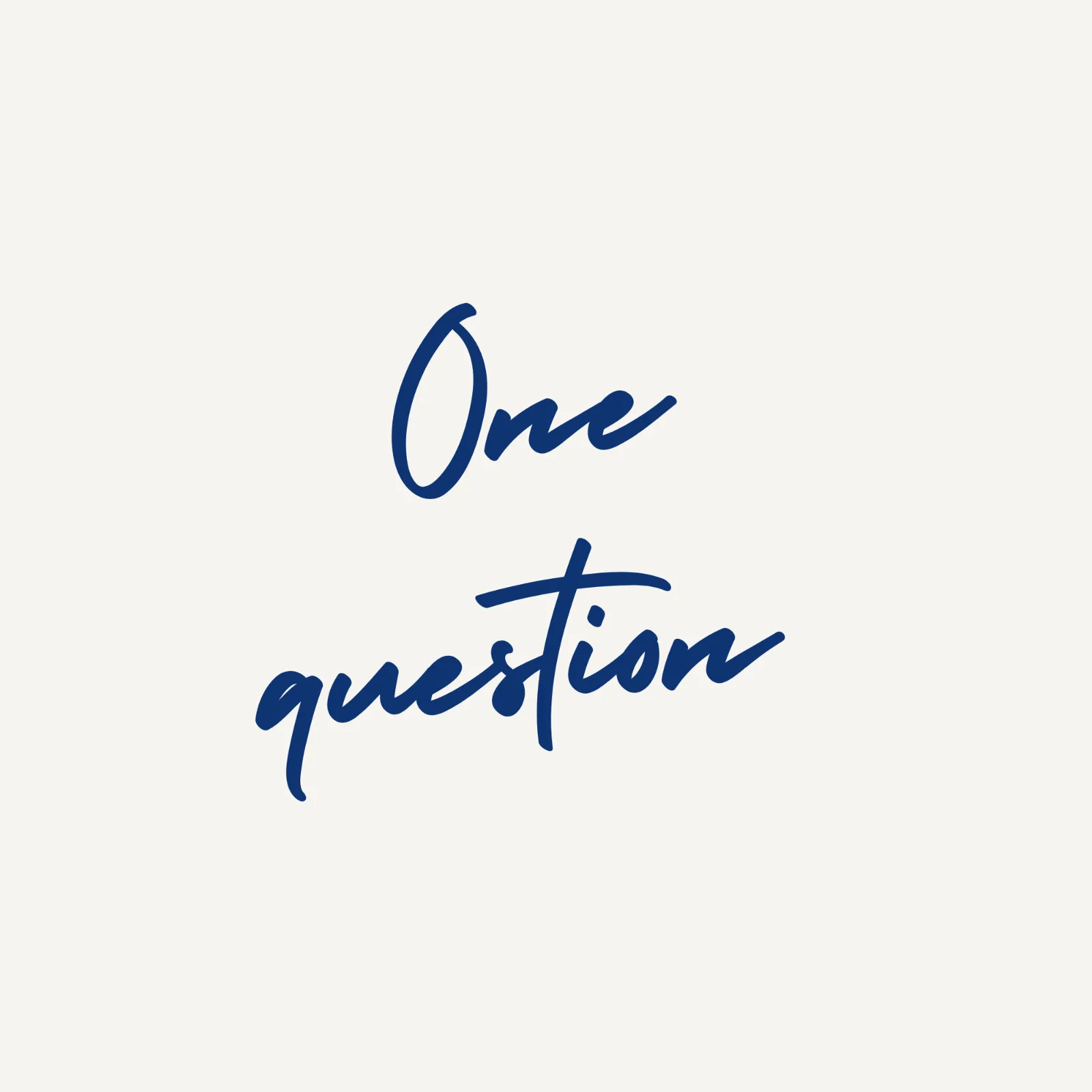 One question,  6 cards